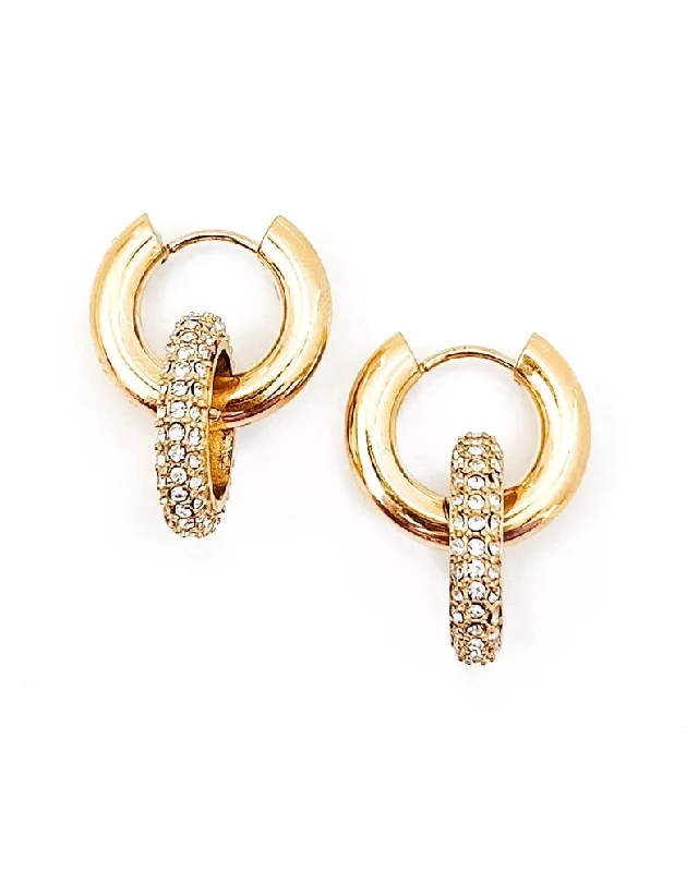 Stylish Hoop Earrings-Everleigh Crystal Hoop Earrings