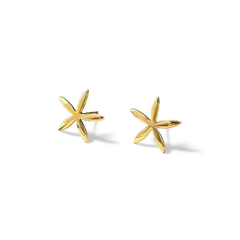 Round Hoop Earrings-Estrela do Mar Medium Earrings Yellow Gold