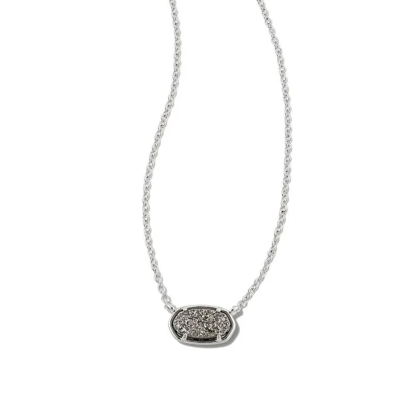 Kendra Scott | Grayson Silver Pendant Necklace in Platinum Drusy