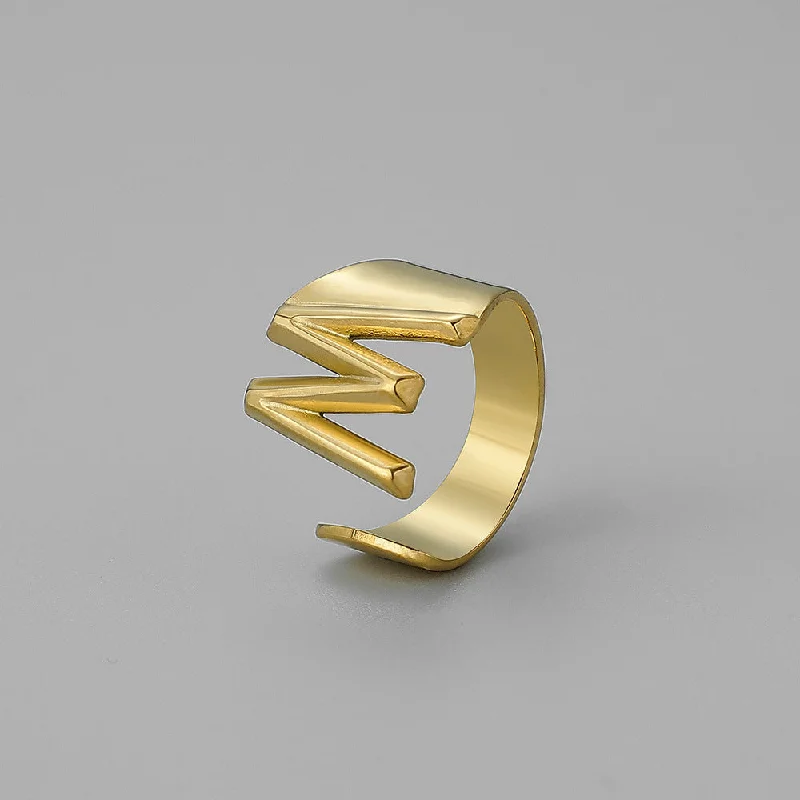 Gold W Open Ring J382-23