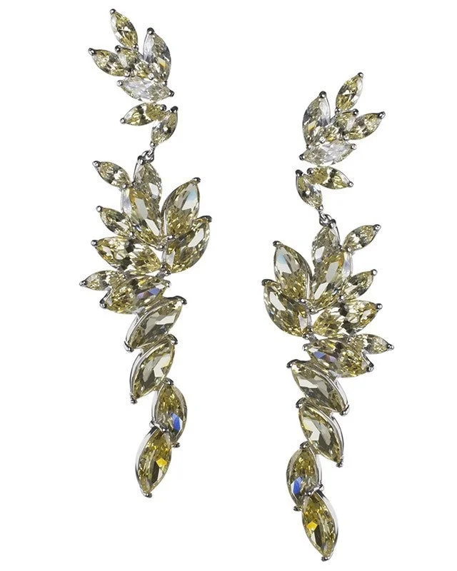 Cute Stud Earrings-Canary Cascading Marquise  Statement Earrings