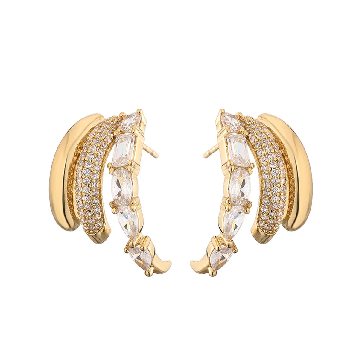 Golden White Diamond 1 Pair