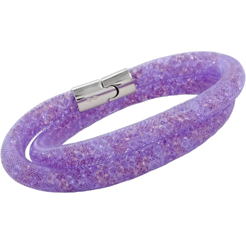 Swarovski Women's Bracelet - Stardust Elegant Violet Double Wrap Medium | 5120044