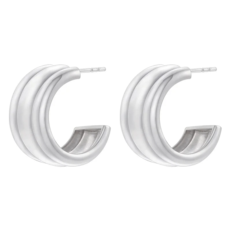 Ve1213 White Gold Color C- Shaped 1 Pair