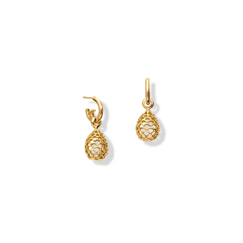 Fun Statement Earrings-Pigne di Santo Stefano Earring Drops Yellow Gold