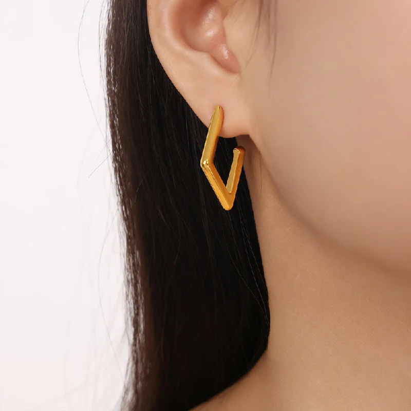 F1376-Diamond Gold Earrings