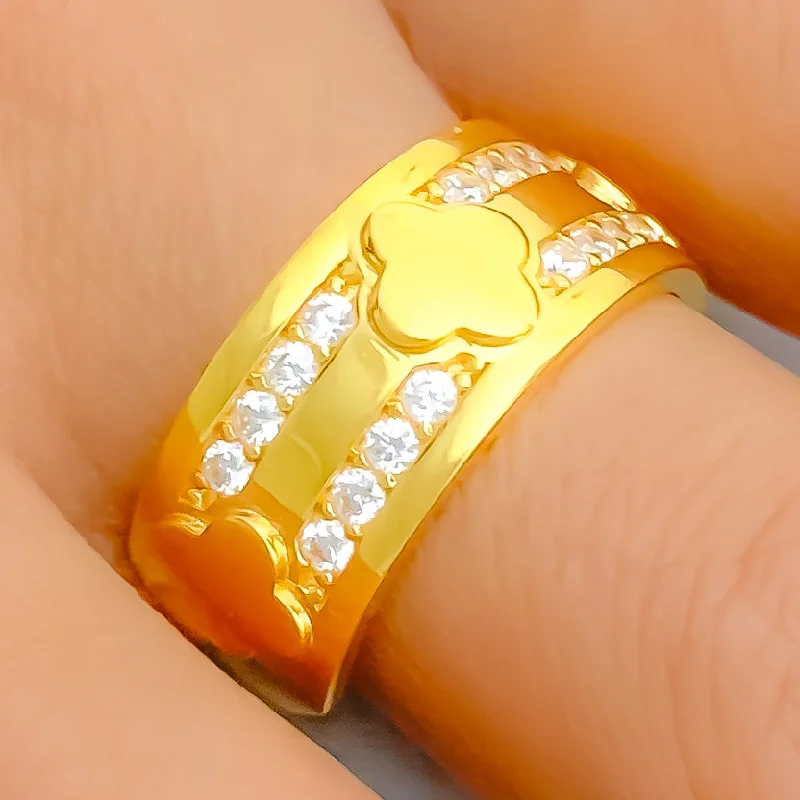 Stunning 21K Gold CZ Ring