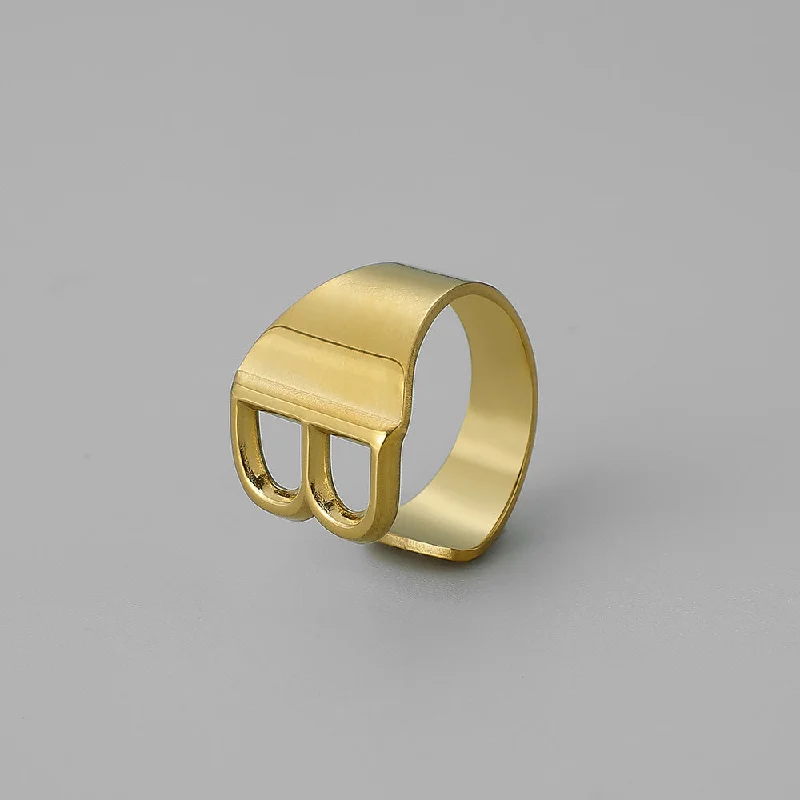 Gold B Open Ring J382-2