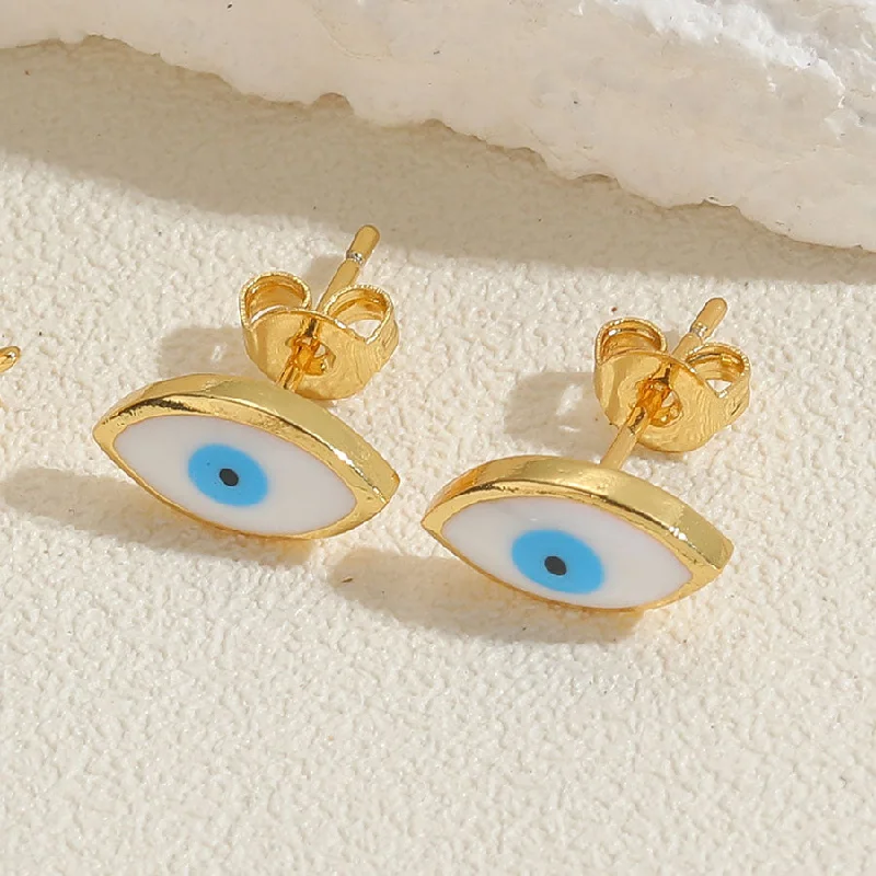 Blue Evil Eyes Earrings