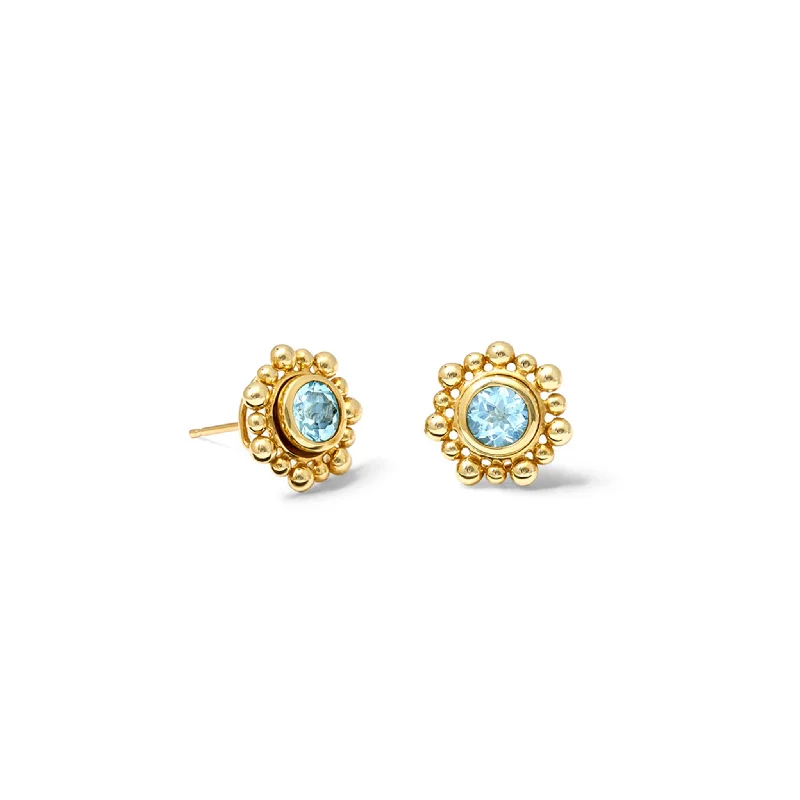 Fashion Hoop Earrings-Cholula Earring Halos Yellow Gold