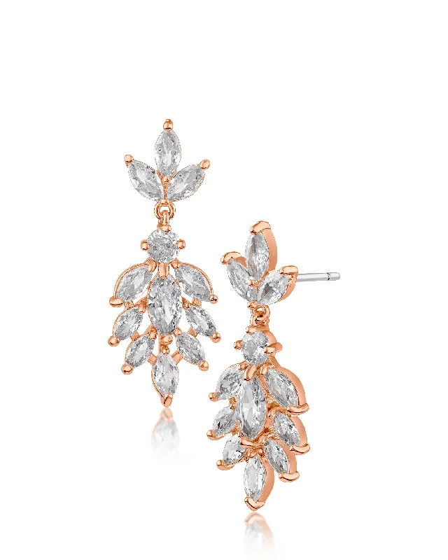 Diamond Stud Earrings-Marquise CZ Drop Earrings