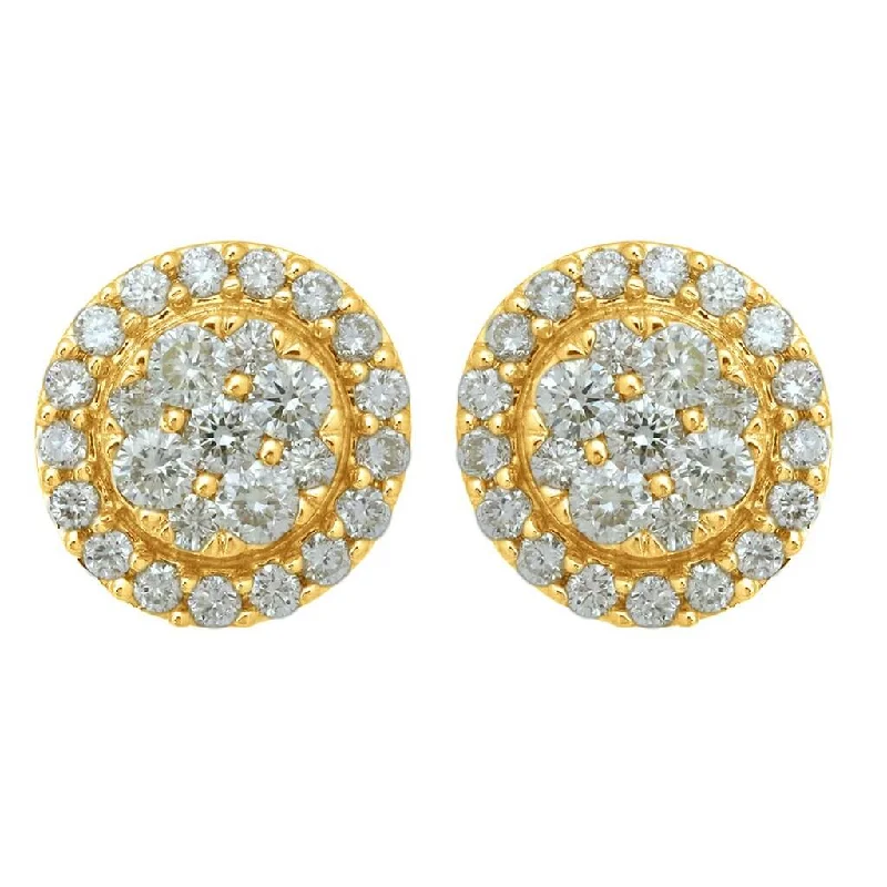 Fashionable Chandelier Earrings-1 Cttw Round Cluster Custom Earrings