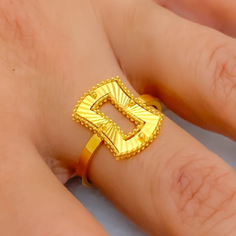 Opulent Radiant 21k Gold Ring