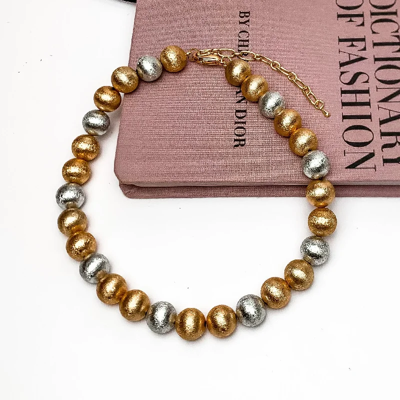 Medium Mixed Metals Beaded Necklace