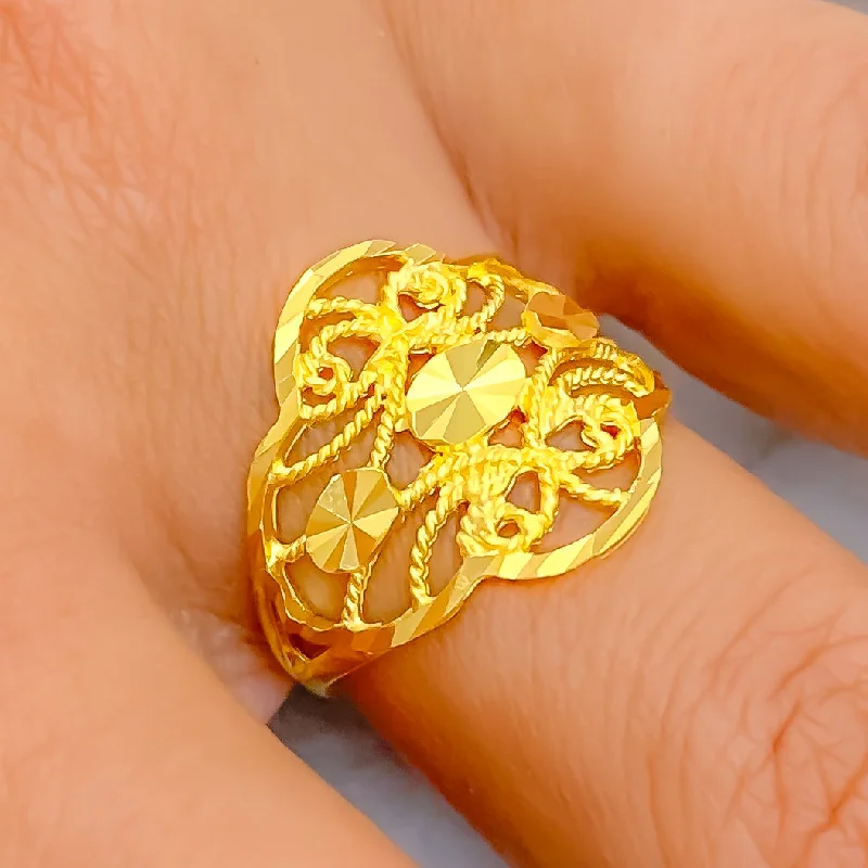 Trendy Decorative 22k Gold Ring