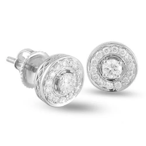 Multi-Layer Earrings-14KW 0.45CTW DIAMOND STUD EARRINGS [0.13CT CTR]