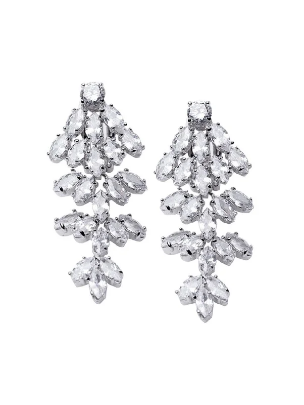 Sparkling Swarovski Earrings-Marquise Waterfall Earrings