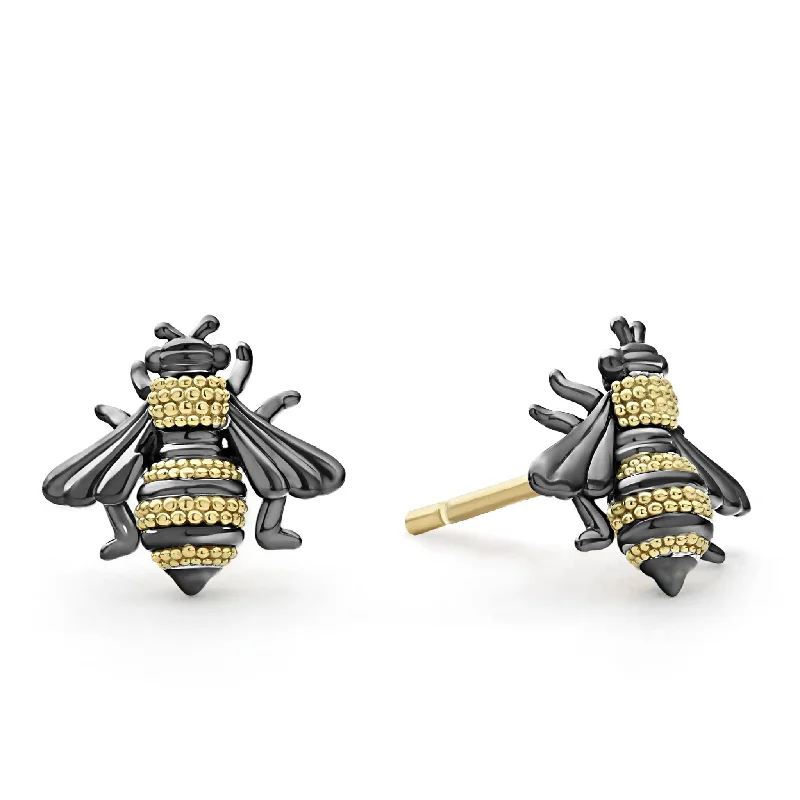 Metal Statement Earrings-Rare Wonders Honeybee Stud Earrings