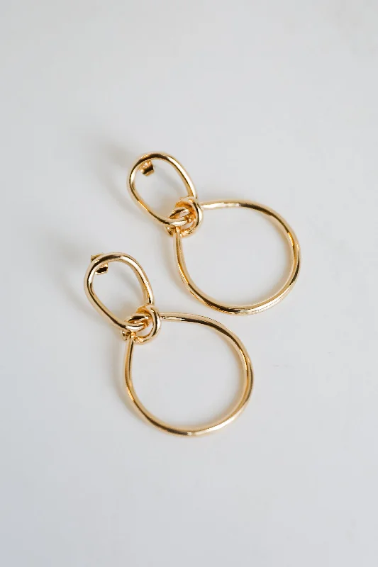 Gold Hoop Earrings-Leah Gold Statement Earrings