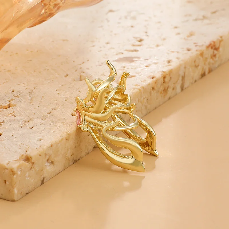 45#J0034 Genie Ear Clip-Golden Single