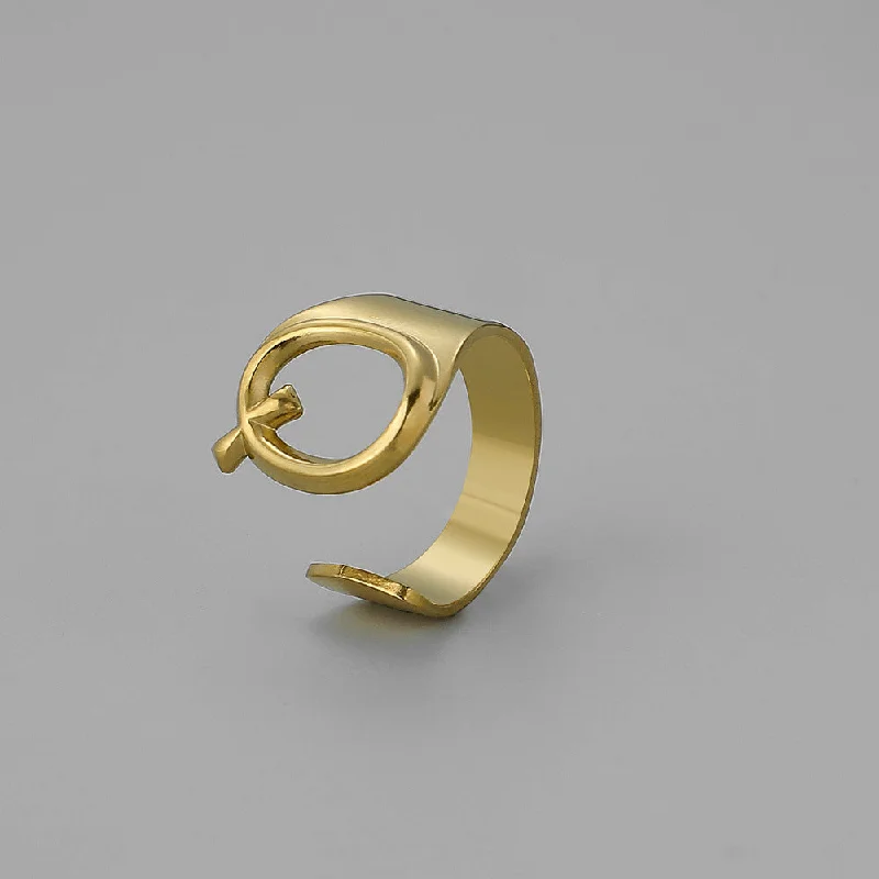 Gold Q Open Ring J382-17