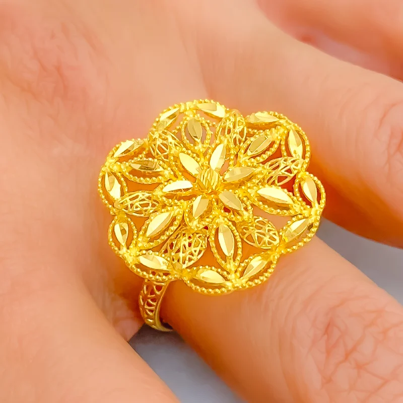 Bold Geometric 22k Gold Ring