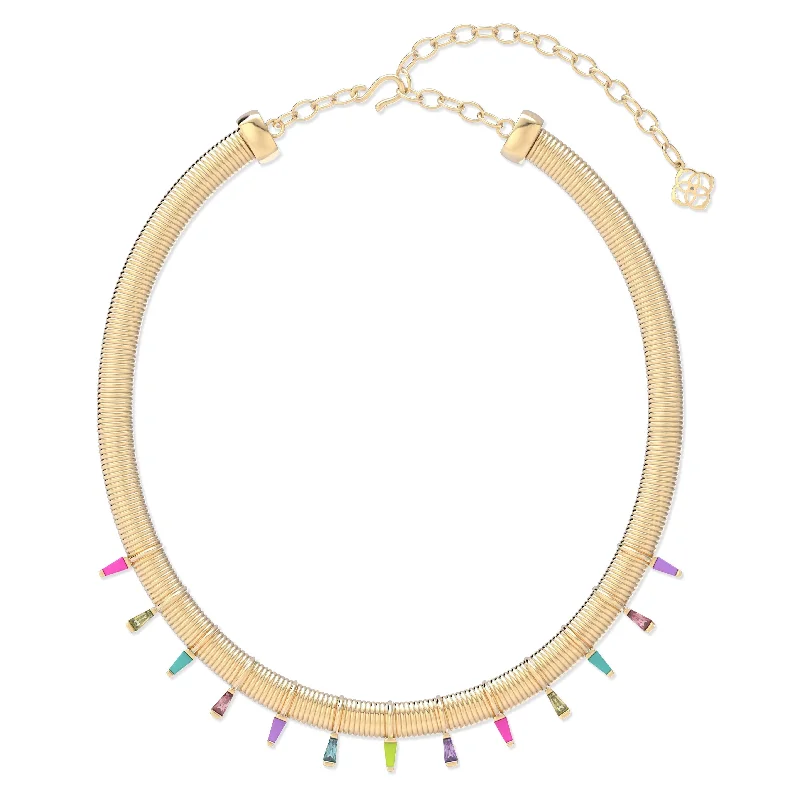 Kendra Scott | Kelsey Gold Statement Necklace in Multi Mix