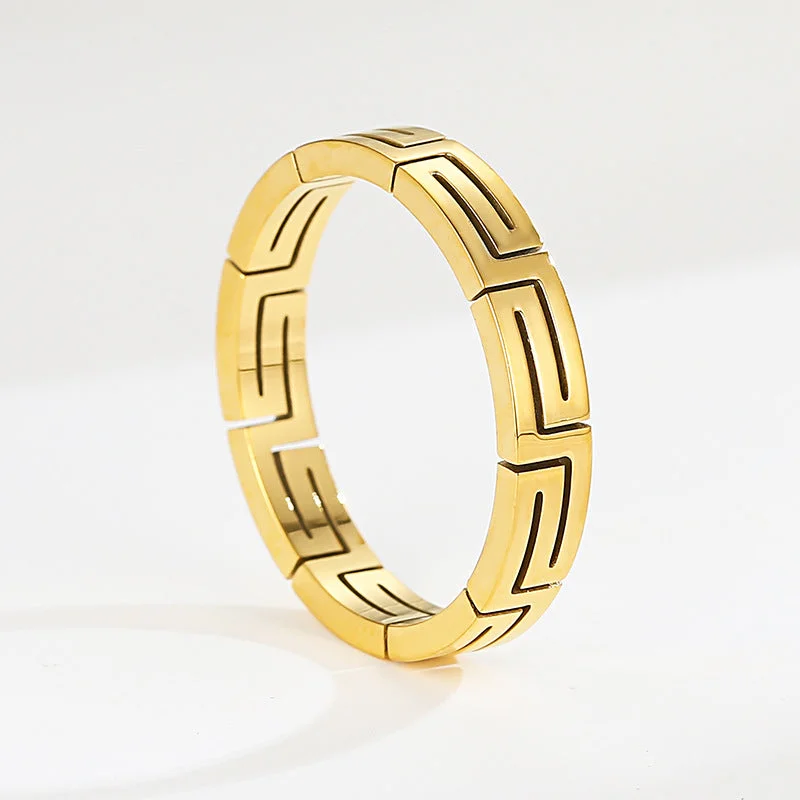 Gold Great Wall Pattern Ring