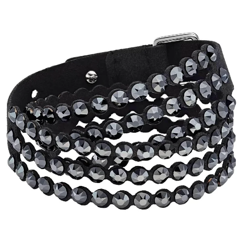 Swarovski Women's Double-Wrap Bracelet - Power Black Rhodium Plated Crystals | 5512512