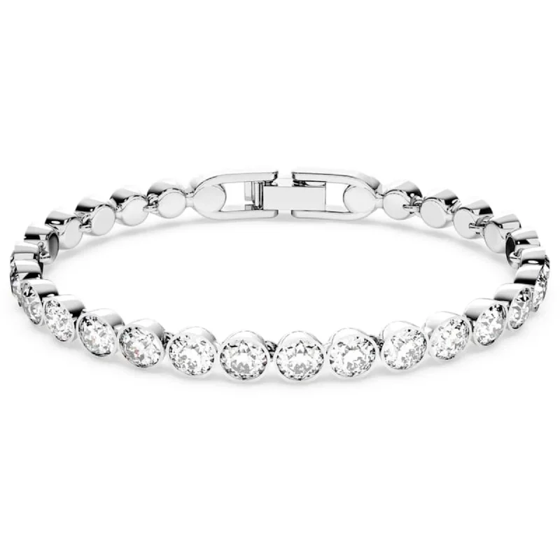 Swarovski Women's Bracelet - Tennis Crystals Rhodium Plated, 17 cm | 1791305