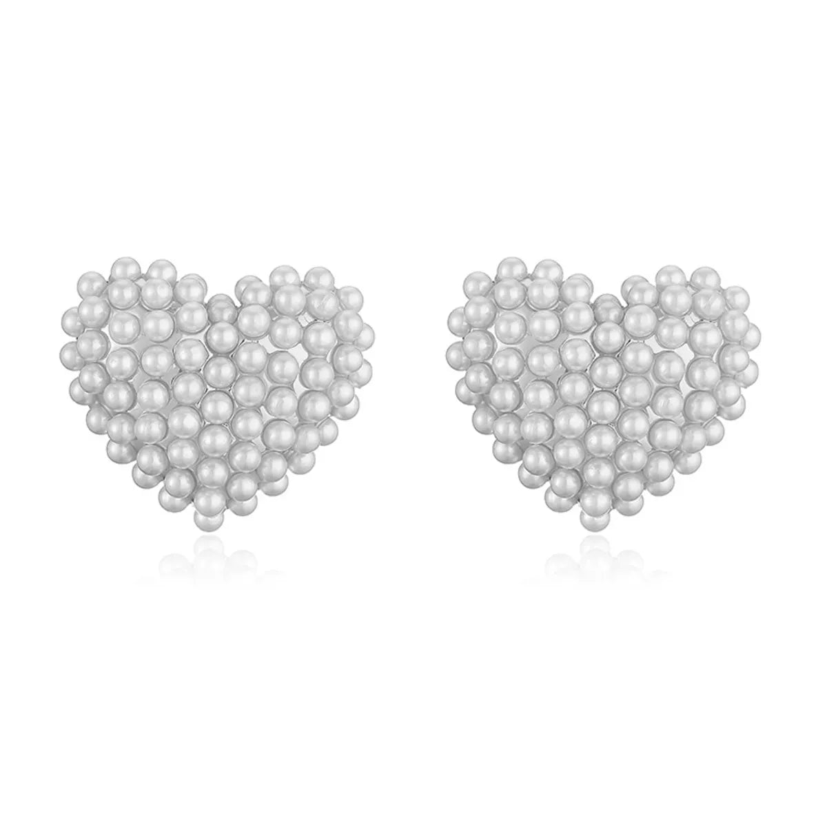 White Gold Color Love 1 Pair