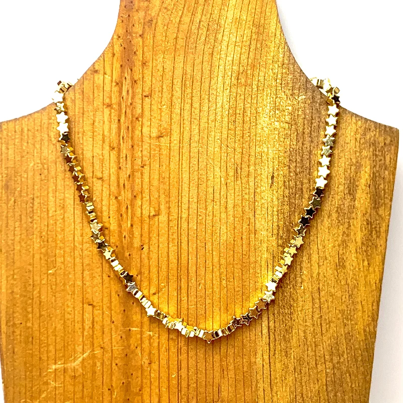 Starry Nights Gold Tone Necklace