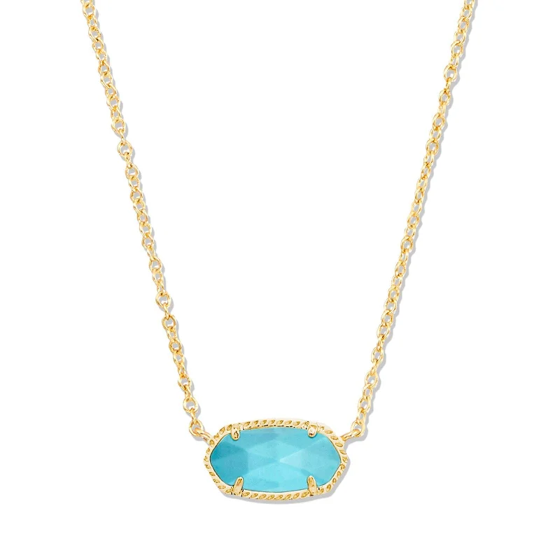 Kendra Scott | Elisa Gold Pendant Necklace in Variegated Turquoise Magnesite