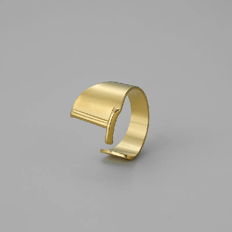 Gold T Open Ring J382-20