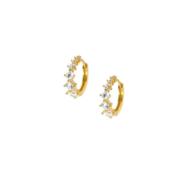 Gold Stud Earrings-Gold Aurora Hoop Earrings